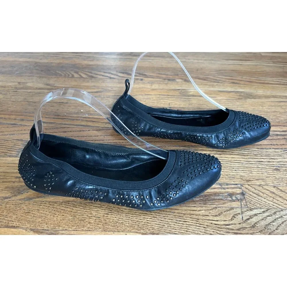 See By Chloe Black Studded Ballet Flat Slip On Shoes   Women's Size EU 39 US 8.5